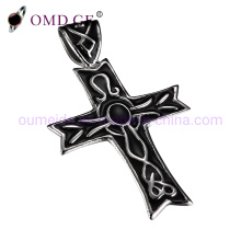 Men′s 316L Stainless Steel Jewelry Black Cross Rectangle Necklace Pendants